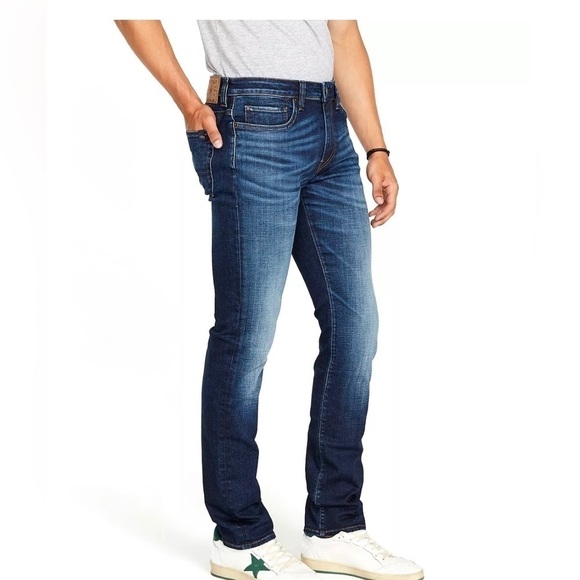 New BUFFALO DAVID BITTON Men's Blue, Indigo Jeans Slim Ash Stretch Fit 38W/30L - Picture 3 of 7